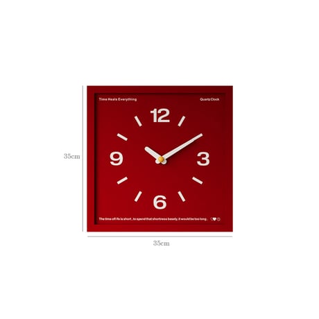 clock-03091　カラーパネル スクエア ウォールクロック 掛け時計 静音