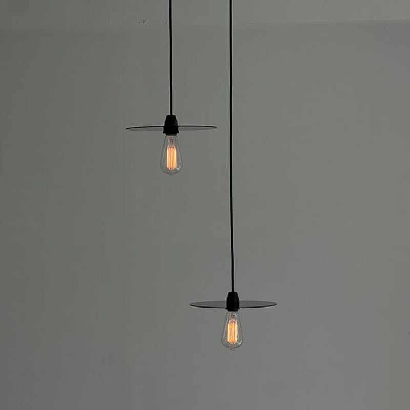 light-03195 クリアブラック フラットシェード ペンダントライト 口金