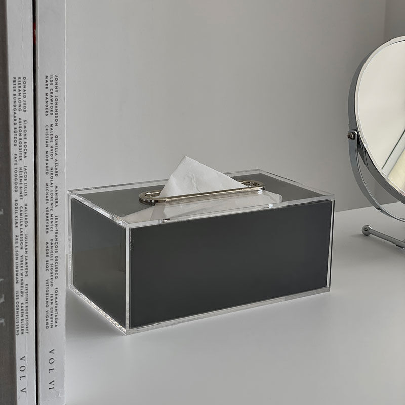 tissuebox-03050 クリアカバー シルバーボール ティッシュケース | ART