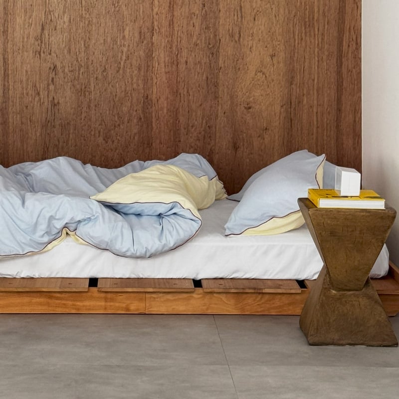 beddingsets-03024 blue×yellow パイピング リバーシブル コットン