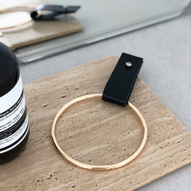 interior-03106 本革×メタルリング タオルハンガー | ART OF BLACK