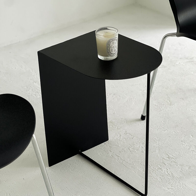 table-03092 アーチ型 アイアンサイドテーブル ブラック | ART OF BLACK