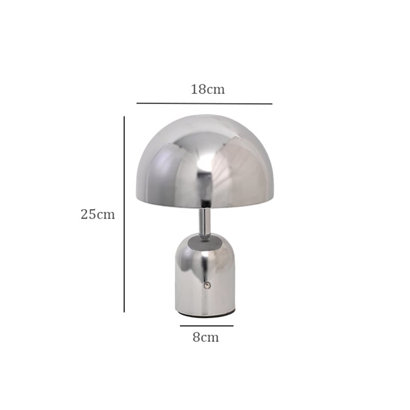light-03140 USB シルバー マッシュルーム テーブルランプ LED