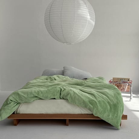 beddingsets-03075　green×blue×offwhite あたたか ファイバー厚手 起毛 布団カバーセット