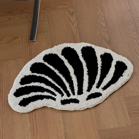 rug-03082　shell モノトーン ラグ 40cm×64cm / 70cm×111cm