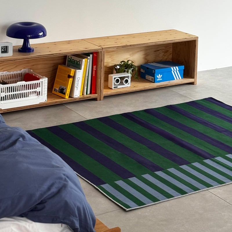 rug-03094 ブロックストライプ ラグ 80×120cm / 120×160cm | A