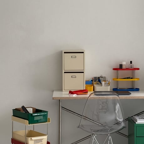 box-03064　スチール製 トラッシュボックス 2段