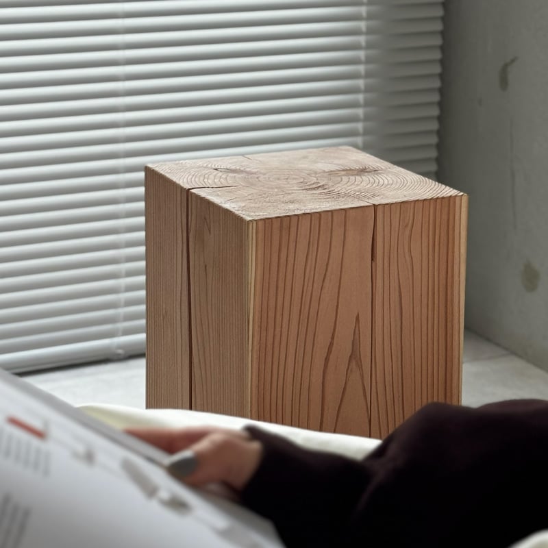 table-03069 CEDAR サイドテーブル スツール 国産杉 無垢材 無塗装 | AR