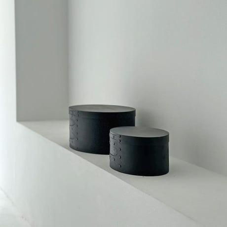 box-03013　大中2個セット 天然木 SHAKER BOX シェーカーボックス ブラック
