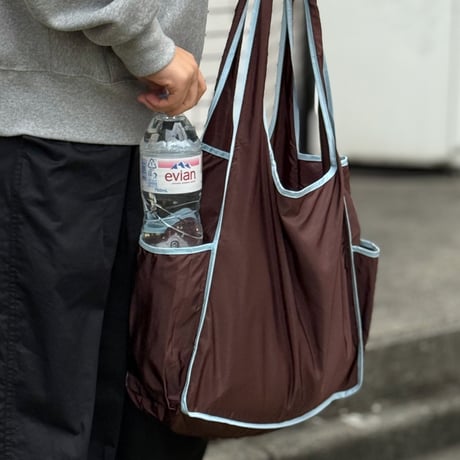 予約販売6月下旬～7月上旬頃発送予定　bag-03118　パッカブル 折りたたみ パイピング エコバッグ