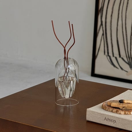 予約販売7月中旬～7月下旬頃発送予定　diffuser-03002　ガラス ディフューザーベース 入れ替え用 リードスティック付き