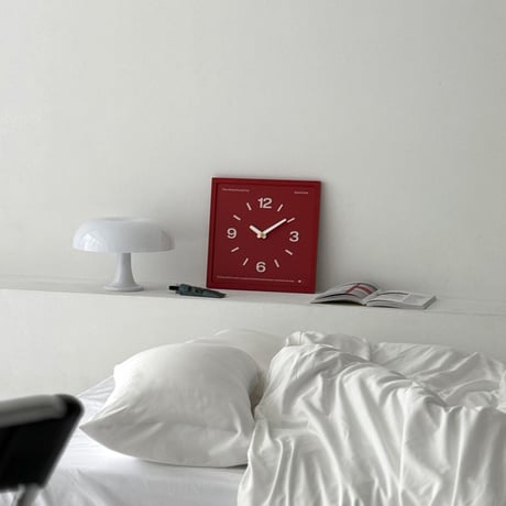 clock-03091　カラーパネル スクエア ウォールクロック 掛け時計 静音
