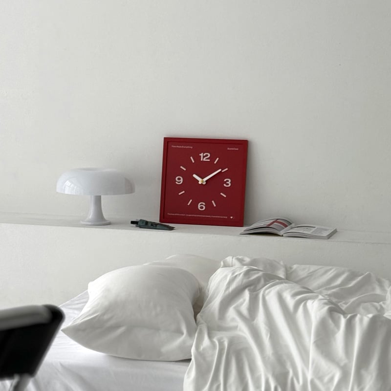 clock-03091 カラーパネル スクエア ウォールクロック 掛け時計 静音