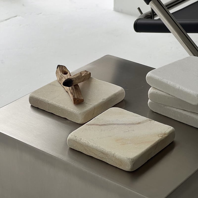 plate-03112 天然大理石 ナチュラルストーンプレート 10cm×10cm