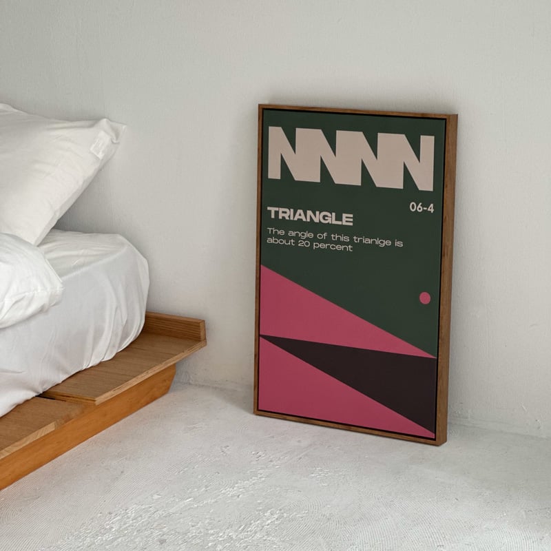 poster-03107 Triangle Geometric アートポスター フレーム付き