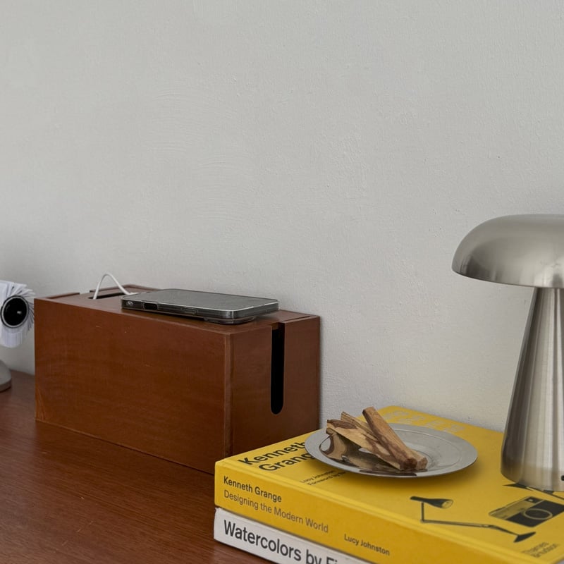 box-03069 天然木 スクエア ケーブル 収納ボックス | ART OF BLACK