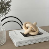 予約販売7月上旬～7月中旬頃発送予定　objet-03078　banji ウッドオーバルリングオブジェ