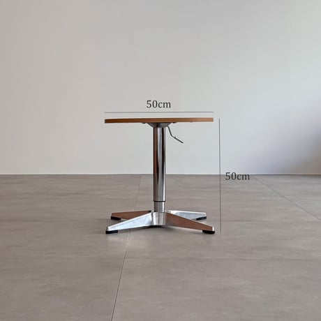 予約販売7月上旬～7月中旬頃発送予定　table-03182　昇降式 ラウンドテーブル ホワイト 直径50cm
