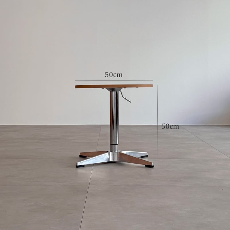 ART OF BLACK 昇降式 ラウンドテーブル ホワイト 直径80cm 昇降式