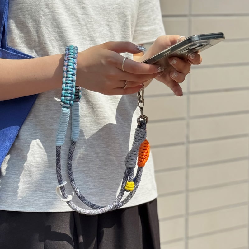 strap-03001 マルチカラー パラコードストラップ スマホショルダー