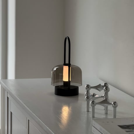 light-03357　USB ハンドル付き スモークグレー ポータブルランプ