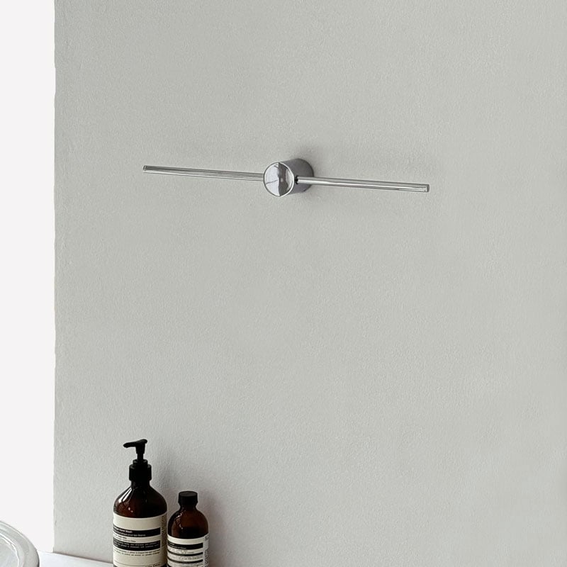wall-03073 シルバー スライド ライン タオルハンガー 40cm | ART OF