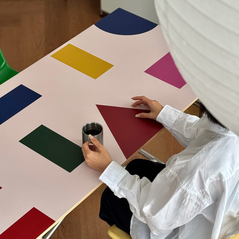 tablecloth-03072 color geometry 防水防油 デスクマット 60c