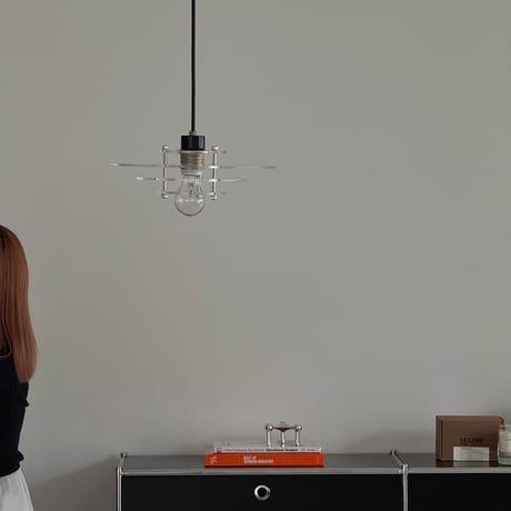 light-03208　クリア フラットレイヤーシェード Medium ペンダントライト 口金E26