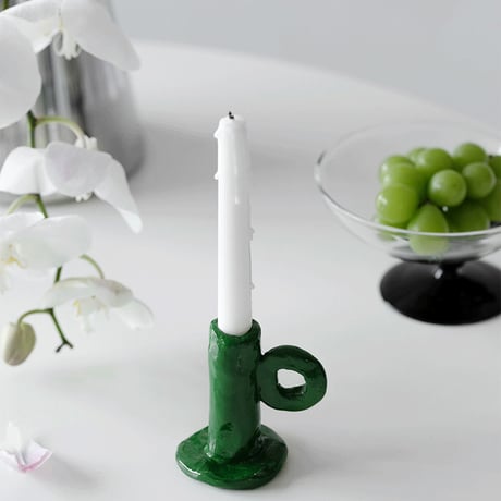 candle-03119　クレイ リングハンドル キャンドルスタンド