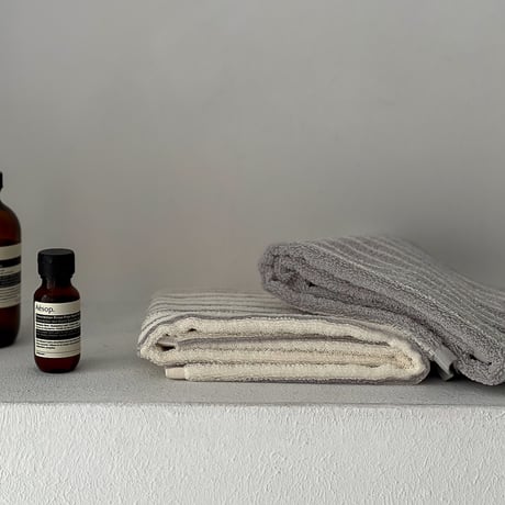 予約販売6月下旬～7月上旬頃発送予定　towel-03027　ペンシルストライプ パイル織り フェイスタオル
