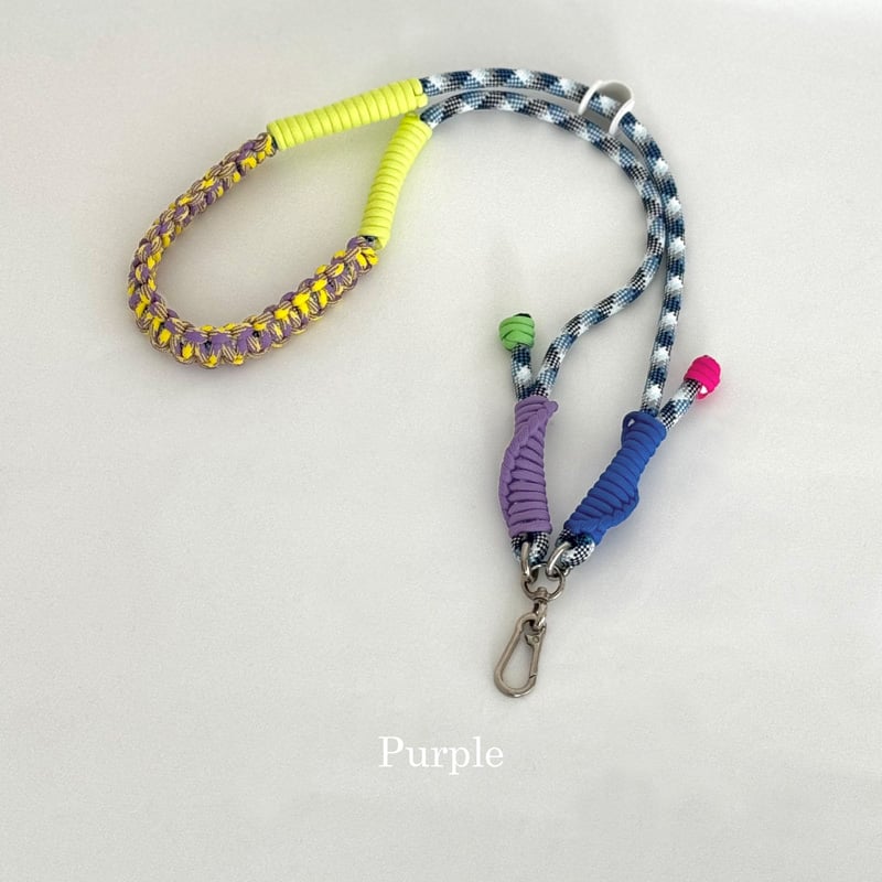 strap-03001 マルチカラー パラコードストラップ スマホショルダー