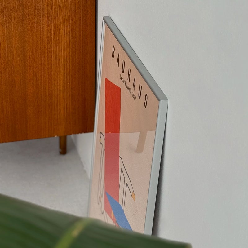 poster-03113 BAUHAUS レッド＆ブルーチェア Gerrit Rietveld