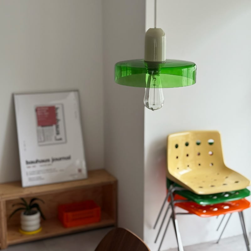 light-03343 バイカラー ガラスシェード ペンダントライト 口金E17