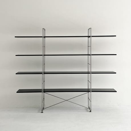 rack-03066　ブラック ステンレスフレーム 4段 ユニットシェルフ