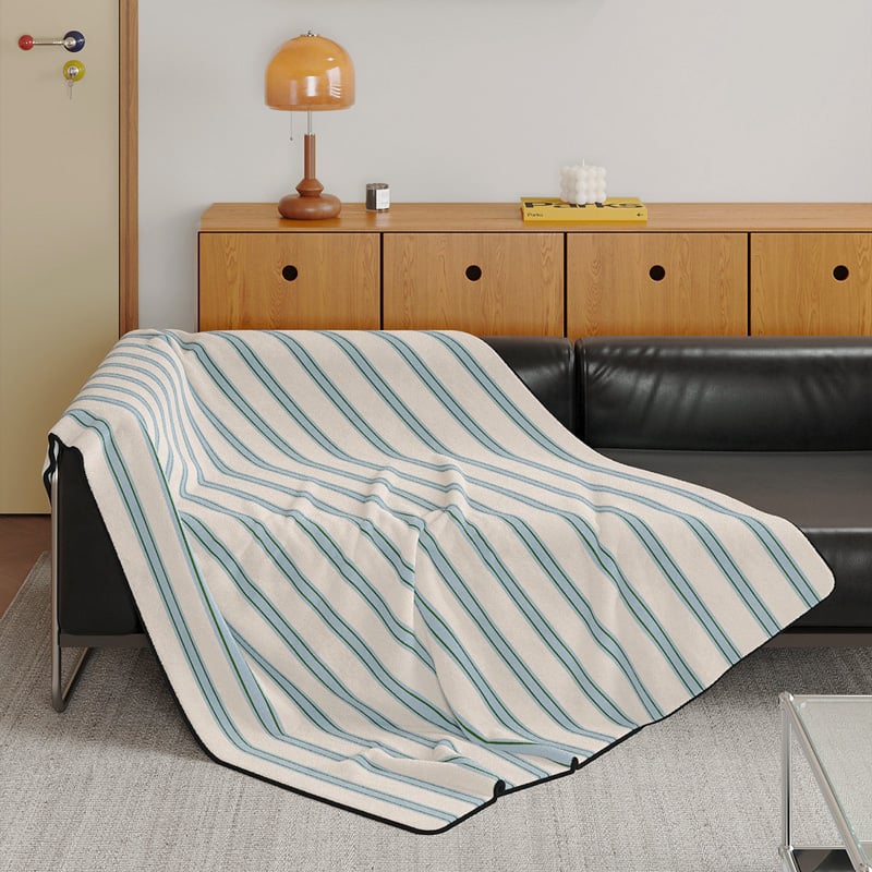 予約販売4月中旬～4月下旬頃発送予定 blanket-03056 white×blue×gre