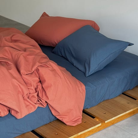 beddingsets-03106　orange×navy 布団カバーセット