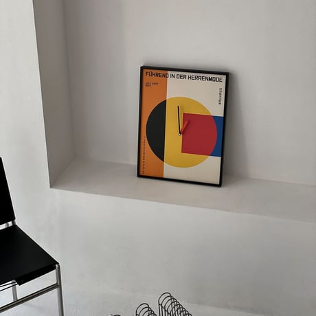 clock-03041　BAUHAUS アートパネル 掛け時計 静音
