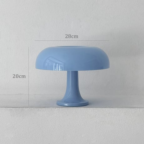 light-03393　USB ライトブルー マッシュルーム ポータブルライト LED W28cm