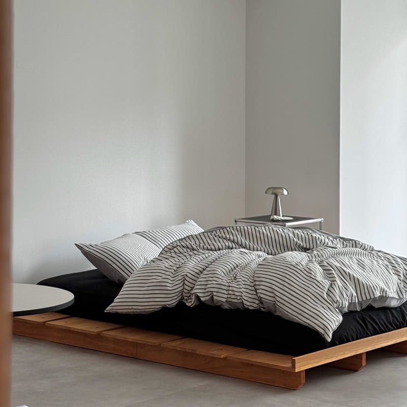 シンプルな白黒布団セット シンプルな白黒布団セット 山善 布団セット セミシングル