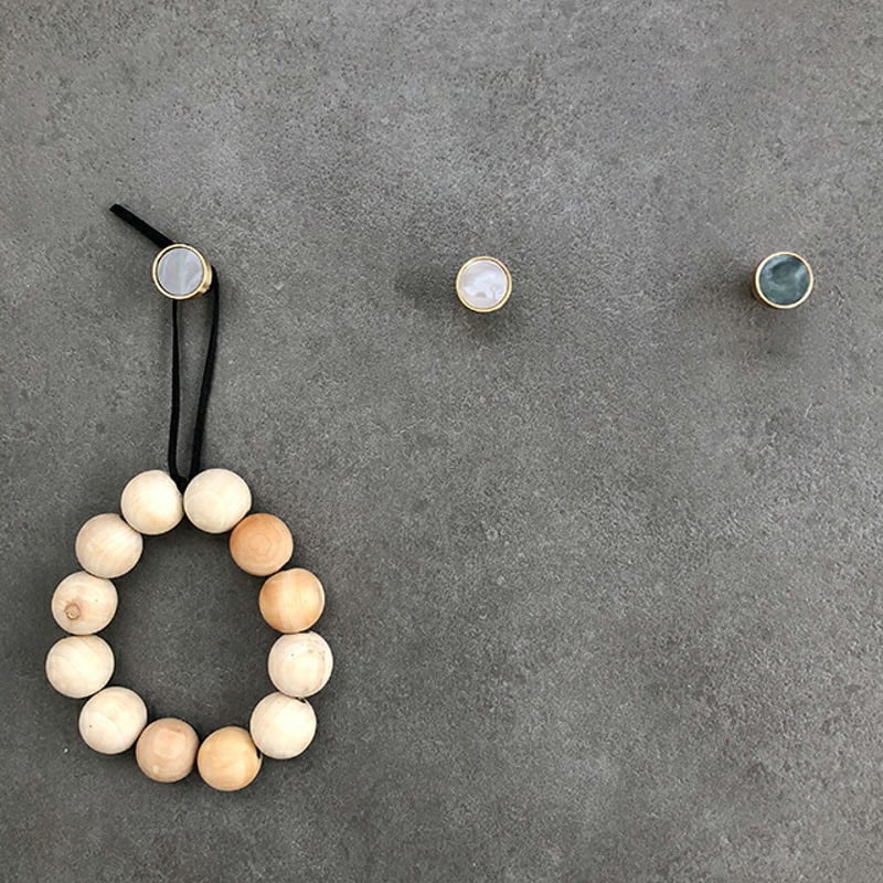 wall-03004 ウォールフック 真鍮 ゴールド 2cm マーブル 壁飾り | ART O