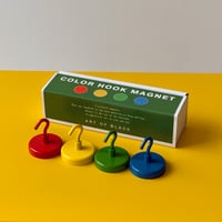 予約販売10月上旬～10月中旬頃発送予定　magnet-03004　COLOR HOOK MAGNET ネオジム磁石 マグネットフック 4色セット