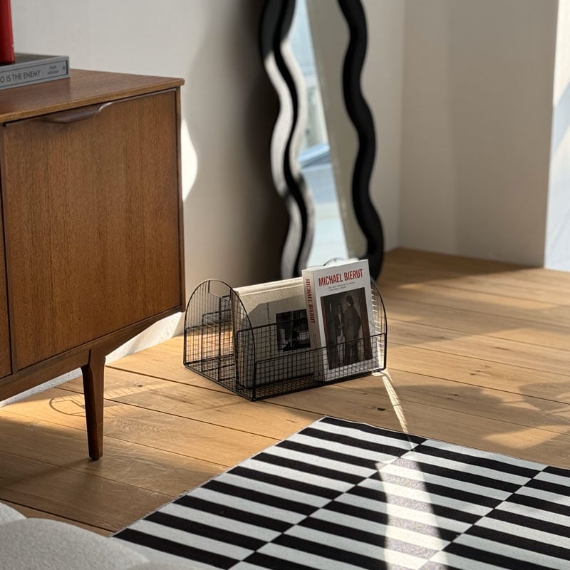 magazinerack-03029 アーチ型 アイアンメッシュ マガジンラック