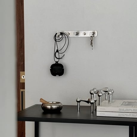 wall-03092　ステンレス 凹デザイン ウォールフック 3連 6連