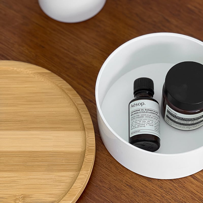 tray-03095 バンブー 脚付きトレイ ホワイト ブラック | ART OF BLACK