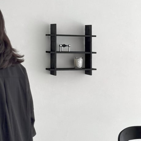 shelf-03048　天然木 ディスプレイ ウォールシェルフ 40×14cm 1個売り
