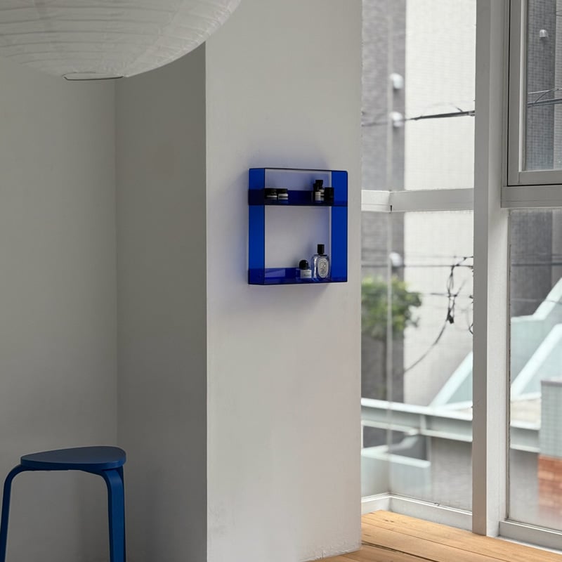 wallrack-03057 カラー アクリル オープン ウォールシェルフ 2段 | ART