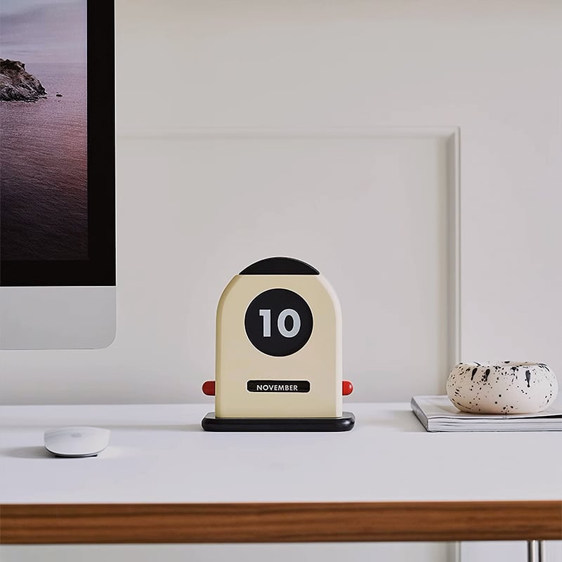 calendar-03016 スペースエイジデザイン カード式 卓上 万年