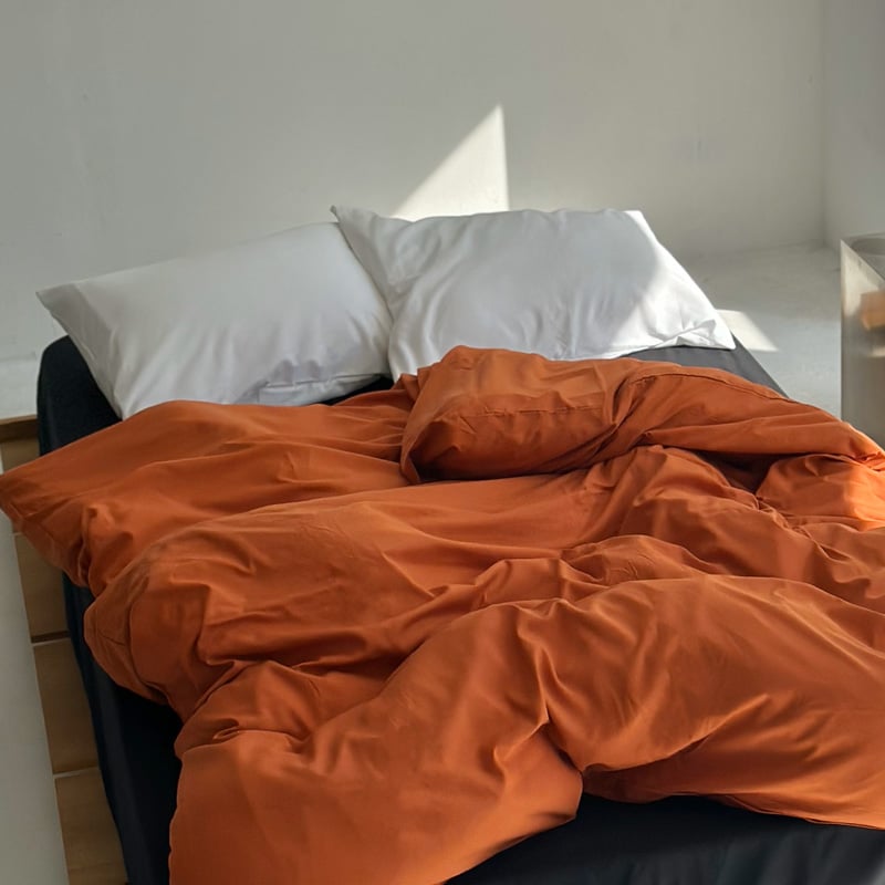 beddingsets-03068 orange×black×white 無地布団カバーセット beddingsets-03068 orange×black×white 無地布団カバーセット