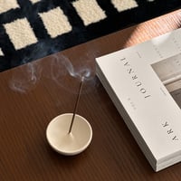 incenseholder-03080　round セラミック インセンスホルダー お香立て