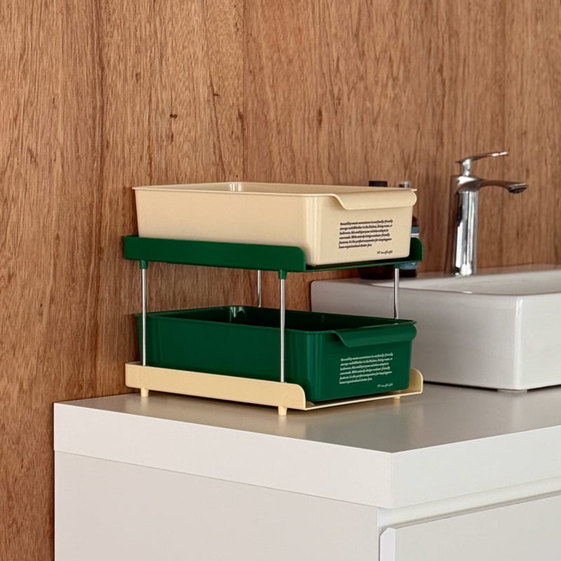 ラック　収納　引き出し rack-03087 バイカラー 引き出しラック 2段 | ART OF BLACK